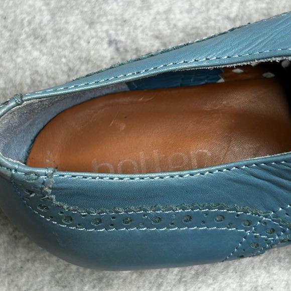 Hotter Comfort Teal Leather Perforated Brogue Oxford Shoes Lace Up Low Heel 8‎ - Picture 8 of 9